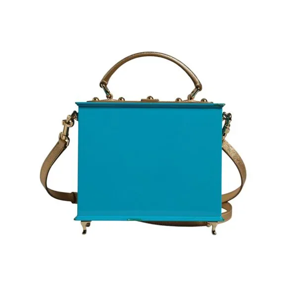 Dolce & Gabbana Multicolor Wood Leather Clutch Shoulder Bag - Picture 5 of 8